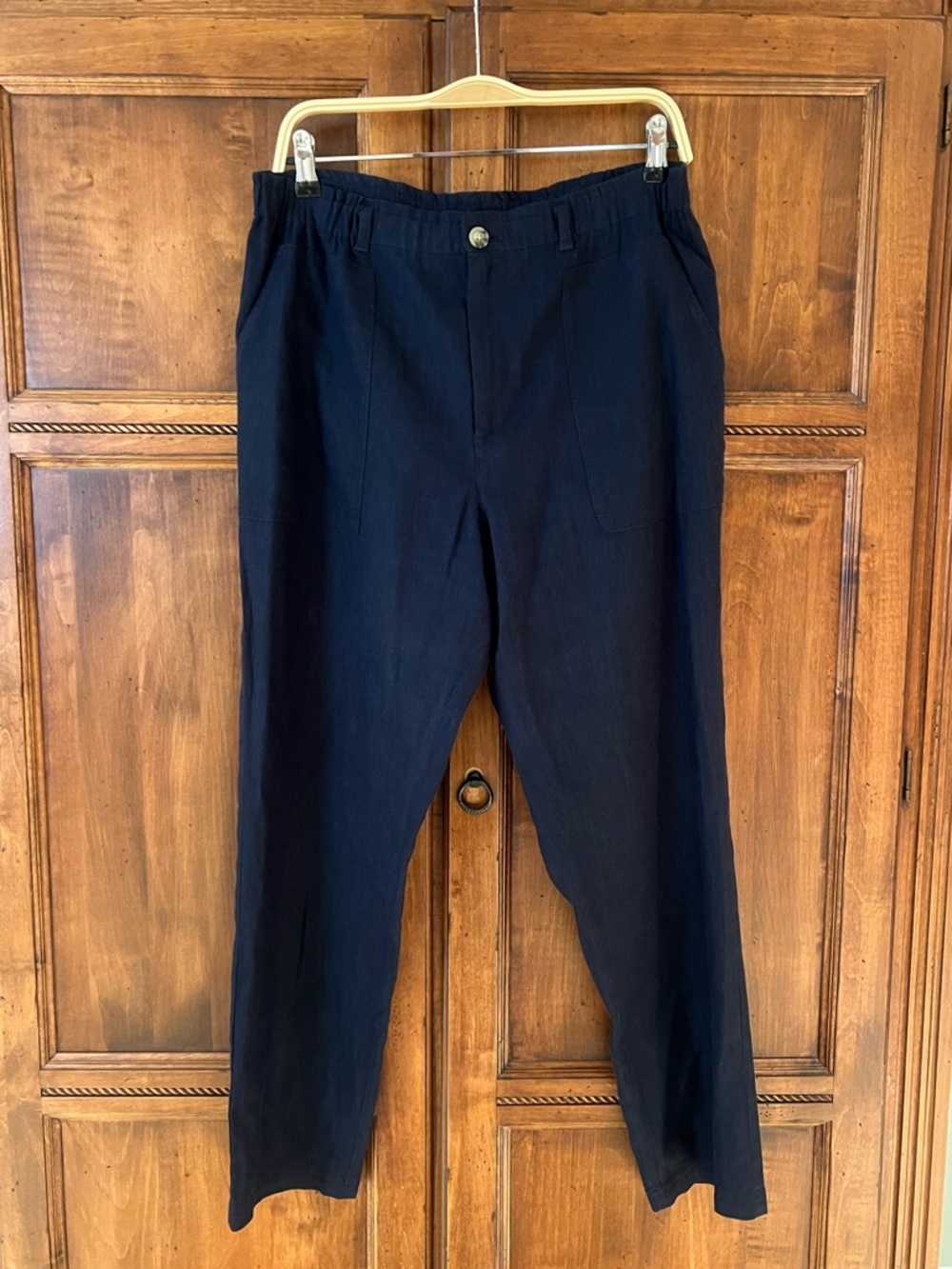 Lou & Grey Navy High-Rise Straight Pants